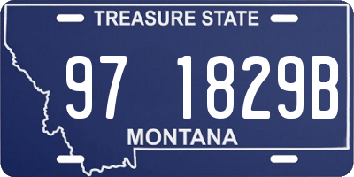 MT license plate 971829B