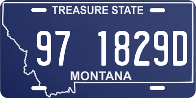 MT license plate 971829D
