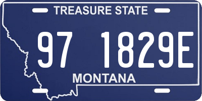 MT license plate 971829E