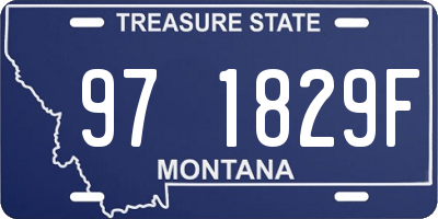 MT license plate 971829F