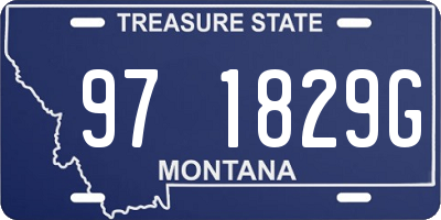 MT license plate 971829G