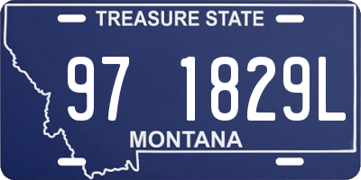 MT license plate 971829L