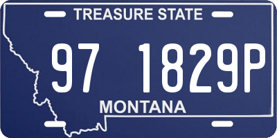 MT license plate 971829P