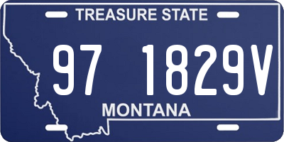 MT license plate 971829V
