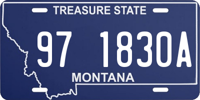 MT license plate 971830A