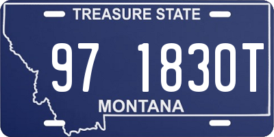 MT license plate 971830T