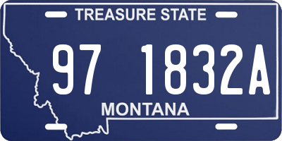 MT license plate 971832A