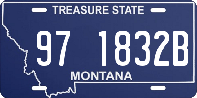 MT license plate 971832B
