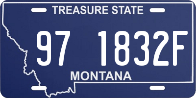 MT license plate 971832F