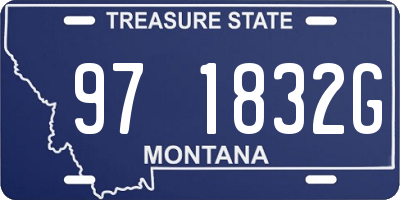 MT license plate 971832G