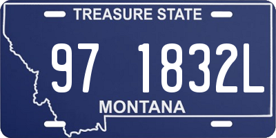 MT license plate 971832L