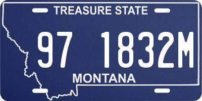 MT license plate 971832M
