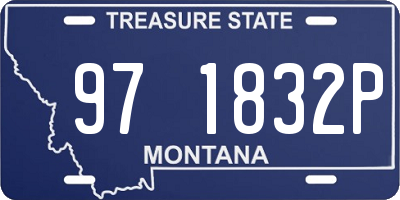 MT license plate 971832P