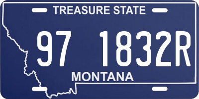 MT license plate 971832R
