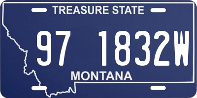 MT license plate 971832W