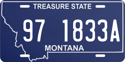 MT license plate 971833A