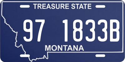 MT license plate 971833B