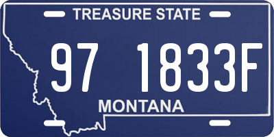 MT license plate 971833F