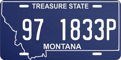 MT license plate 971833P