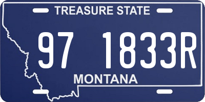 MT license plate 971833R
