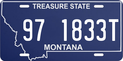MT license plate 971833T