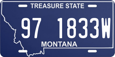 MT license plate 971833W