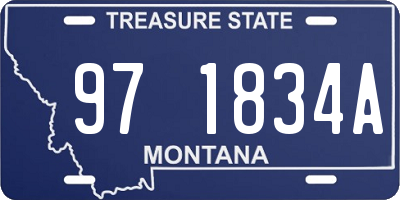 MT license plate 971834A