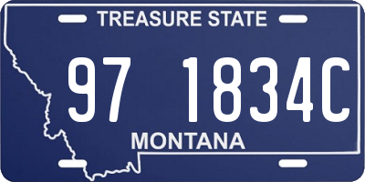 MT license plate 971834C