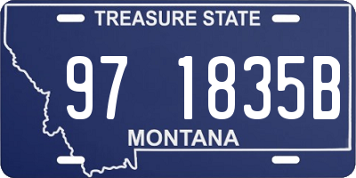 MT license plate 971835B