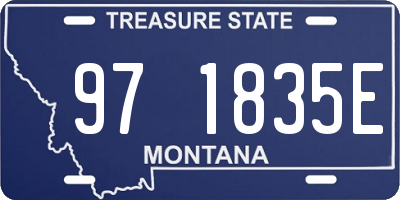 MT license plate 971835E