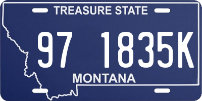 MT license plate 971835K