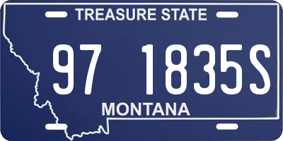 MT license plate 971835S