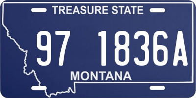 MT license plate 971836A