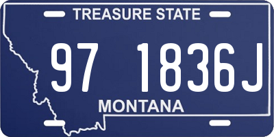 MT license plate 971836J
