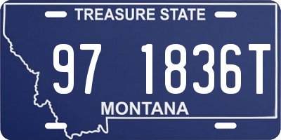 MT license plate 971836T