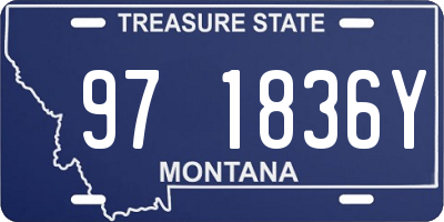 MT license plate 971836Y