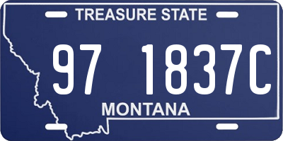 MT license plate 971837C