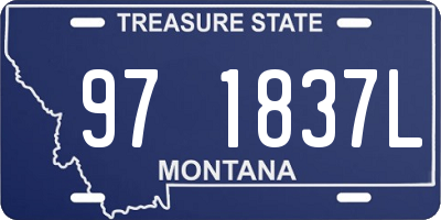 MT license plate 971837L