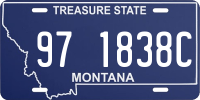 MT license plate 971838C