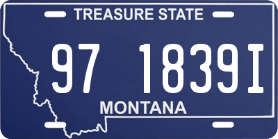 MT license plate 971839I