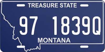 MT license plate 971839Q