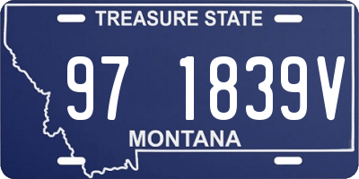 MT license plate 971839V