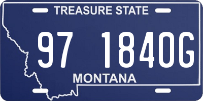MT license plate 971840G