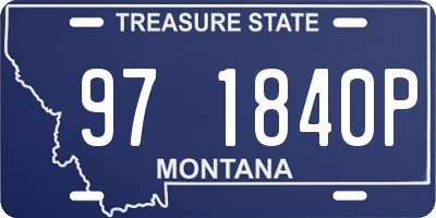 MT license plate 971840P