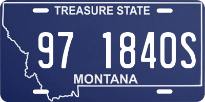 MT license plate 971840S