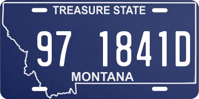 MT license plate 971841D