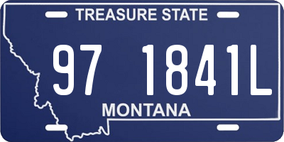 MT license plate 971841L