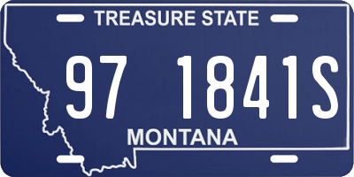 MT license plate 971841S