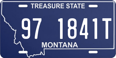 MT license plate 971841T