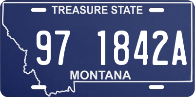 MT license plate 971842A